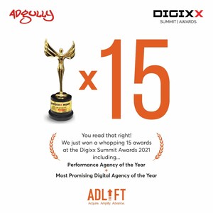 AdLift Sweeps the Biggies at Adgully Digixx Awards 2021 with 15 Trophies