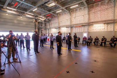 Operational Service Medal: A rare honour for m/v Asterix civilian crew

Federal Fleet Services (FFS), operator of Canada’s leading combat support ship, m/v Asterix, announced today that 52 of its civilian crew have received the Canadian Armed Forces (CAF) Operational Service Medal with Expedition (OSM-EXP) for their support during Operation PROJECTION in 2019. (CNW Group/Federal Fleet Services)