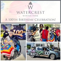 Watercrest Celebrates the 100th Birthday of Norma Garrison at Watercrest Winter Park Assisted Living and Memory Care