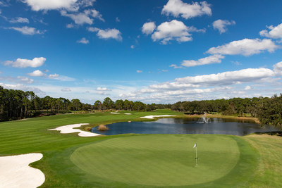 The scenic Tom Fazio 18-hole golf course at Four Seasons Golf & Sports Club Orlando is a certified Audubon wildlife sanctuary.