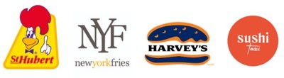 St. Hubert, New York Fries, Harvey's, and Sushi Taxi (CNW Group/Recipe Unlimited Corp.)
