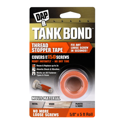 Tank Bond Thread Stopper Tape is designed to fix loose screws faster and easier than ever before.