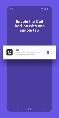 Galaxy users can now enable Coil in the Samsung Internet Browser to activate streaming micropayments to support their favorite web monetized creators, developers, publishers and platforms in real-time