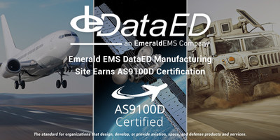 Emerald EMS DataED site has attained AS9100D certification