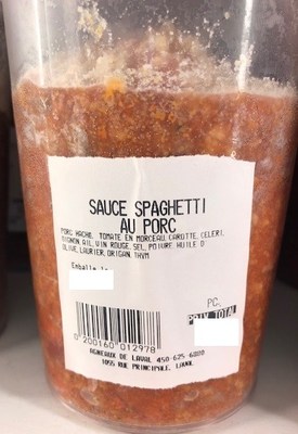Sauce spaghetti au porc (Groupe CNW/Ministre de l'Agriculture, des Pcheries et de l'Alimentation)