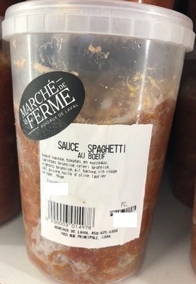Sauce spaghetti au boeuf (Groupe CNW/Ministre de l'Agriculture, des Pcheries et de l'Alimentation)