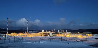 Landscape photo of the Chetwynd gas plant at dusk. (CNW Group/Unifor)