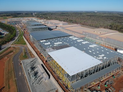1Photo of battery plant 1 and 2 being built by SK Battery America, a U.S. battery business unit of SK Innovation, in Georgia, U.S.