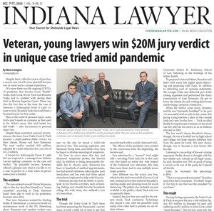 Lawyer Admitted for Five Weeks Helped Indianapolis Firm Obtain $20M Jury Verdict