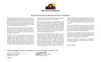 Declaration on Natural Resources on Treaty 5 Territory (CNW Group/TFAO Inc.)