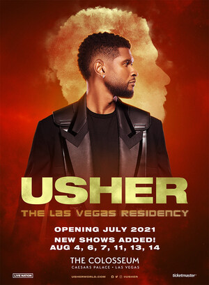Due To Extraordinary Demand Usher Adds Six Dates To Headlining Las Vegas Residency At The Colosseum At Caesars Palace August 4 - 14, 2021