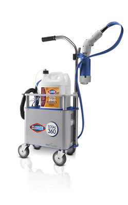 Clorox and Walmart Canada have joined forces to continue to support the well-being of customers and associates. Walmart has rolled out 640 state-of-the-art Clorox Total 360® Systems to disinfect carts and vestibules in more than 400 stores across the country. (CNW Group/Clorox Professional Products Canada)