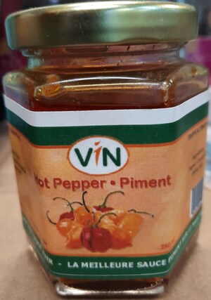 Mise en garde à la population - Avis de ne pas consommer de la sauce au piment conditionnée dans des pots en verre préparée par l'entreprise VIN Foods