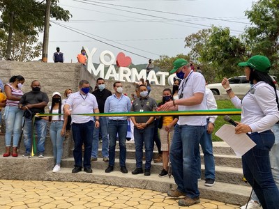 Marmato Municipal Park opening ceremony, March 2021 (CNW Group/Aris Gold Corporation)
