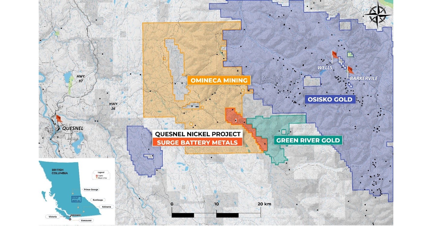 Surge Battery Metals Acquires Quesnel Nickel Project