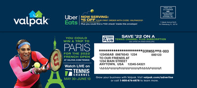 Valpak Teams up with Tennis Channel and Uber Eats to Ace Savings Game