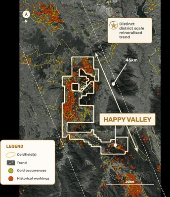 Figure 6 – EL006724 showing location of the Happy Valley Mining Centre (CNW Group/E79 Resources Corp.)
