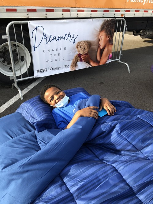 Several children at this year’s Kentucky Derby Great Bed Races were surprised with brand-new beds to call their own, courtesy of Ashley HomeStore’s Hope to Dream program.