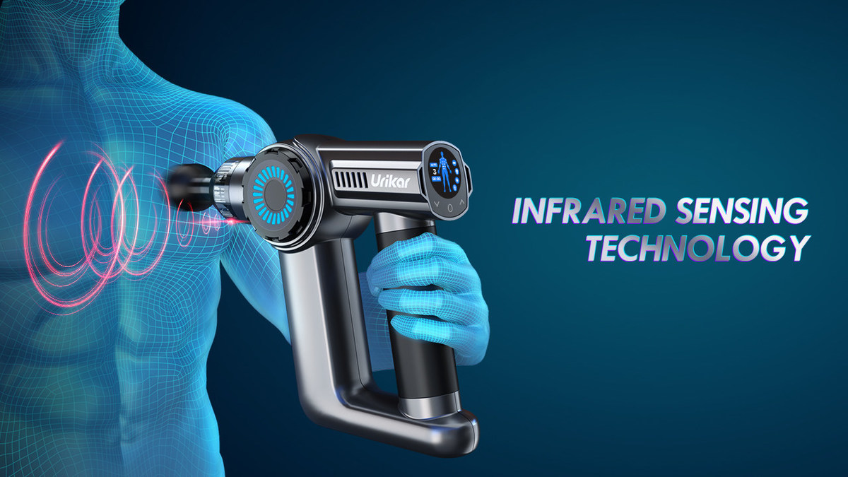 Urikar Pro 2 Heated Deep Tissue Muscle Massage Gun with Rotating Handle