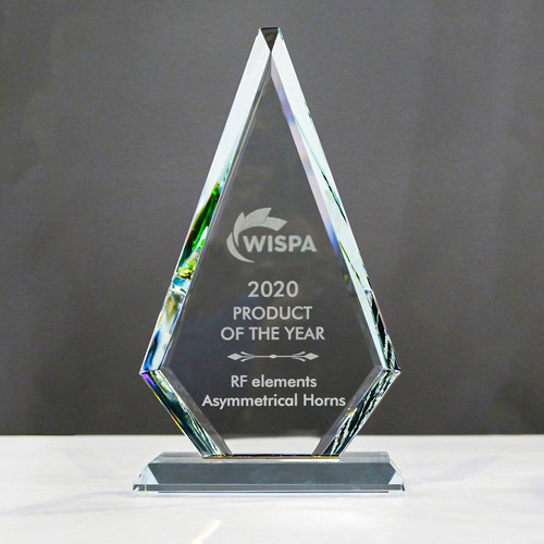 RF elements Asymmetrical Horns Voted for 2020 WISPA Product of the Year Award for the second consecutive year (PRNewsfoto/RF elements)