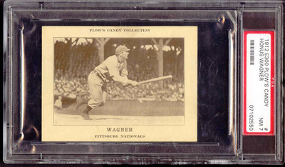Honus Wagner from the 1912 Plow's Candy Baseball Cards Set (E300). This ONE and ONLY card takes rarity to the limit and is rated by PSA as a 7 in "near mint" condition.