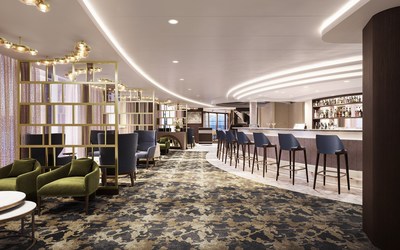 As part of Norwegian Epic’s recent refurbishment, The Haven Lounge, the private bar for Haven guests, was redesigned to offer a more upgraded experience.