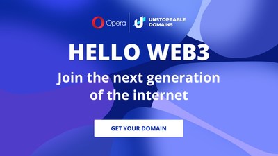 Opera now natively supports blockchain-based domains and Web3 on all platforms: Windows, Mac, Linux, Android and iOS. Announces further partnership with Unstoppable Domains.
