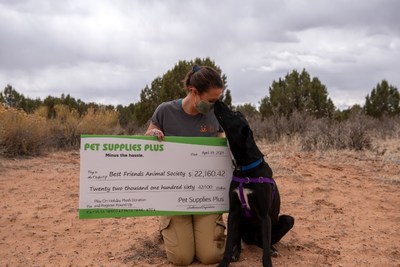 All tails were wagging as BFAS accepted their $22,160 donation from Pet Supplies Plus which will allow the organization to continue their mission to bring the country to no-kill by 2025. 
Photo credit: Best Friends Animal Society