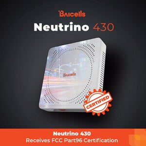 Baicells Neutrino 430 Has Been CBRS Certified by the FCC