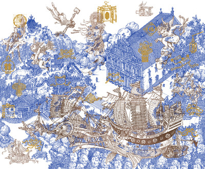 Exclusively for Artyzen Grand Lapa Macau, Carlos Marreiros, as one of Macau’s most beloved homegrown talents, created “Happy People in Macau”, a series of beautiful, intricate panels that grace the walls of the hotel reception. Through this magnificent artwork, he illustrates the vibrant, cross-cultural landscape of Macau.