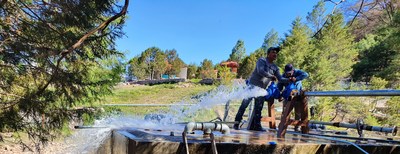 With the help of Agnico Eagle, more than 300 families and 1,120 people in the Community of Yepachic, Mexico, now have access to a continuous source of drinking water. (CNW Group/Mining Association of Canada (MAC))