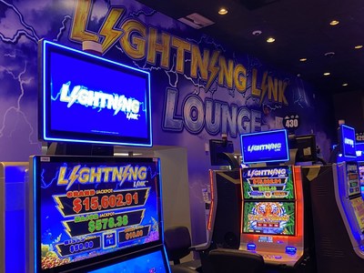 The new Lightning Link Lounge™ at Win-River Resort & Casino opens May 1, 2021 and is dedicated to Aristocrat Gaming's™ Lightning Link™ slot game.