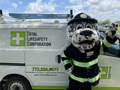 Total LifeSafety Mascot and Community Fire Safety Education Advocate Diesel the Fire Dog