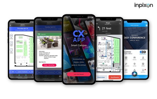 With Inpixon's CXApp, companies can provide to their employees custom-branded, location-aware mobile apps that enable social-distanced desk reservations, room booking, navigation, event hosting, occupancy metrics, and other features that promote safety, productivity and employee retention.