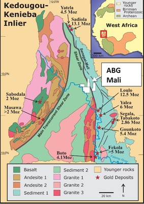 Figure 1: ABG Mali Property Location (CNW Group/Galiano Gold Inc.)