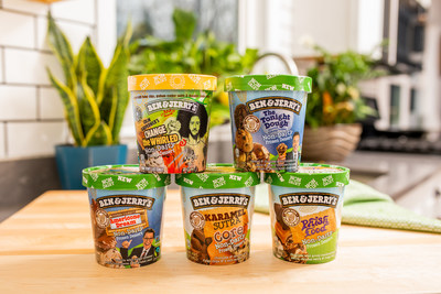 Ben & Jerry's, now the leader in super-premium Non-Dairy, features its newest Non-Dairy line up additions in 2021: Colin Kaepernick's Change the Whirled, Tonight Dough starring Jimmy Fallon, Stephen Colbert's Americone Dream, Karamel Sutra and Phish Food.