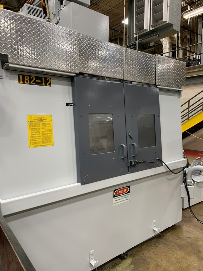 Machine at Northstar Aerospace's Chicago facility after crews from Painters USA painted the manufacturing plant and offices. Source: Painters USA