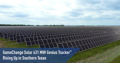Genius Tracker de 631 MW de GameChange Solar se levanta en el sur de Texas (PRNewsfoto/GameChange Solar)