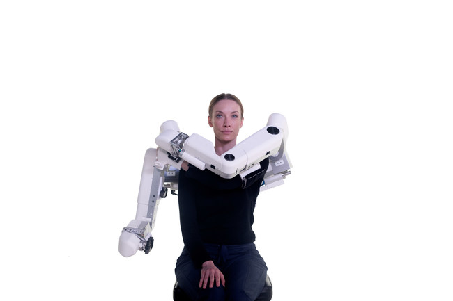 Harmony SHR is an upper extremity, robotic rehabilitation system that works with a patient's scapulohumeral rhythm (SHR) to enable natural, comprehensive therapy for both arms.