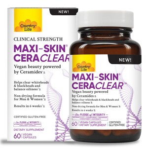 Get Healthy-Looking Skin Just In Time for Summer with Country Life Vitamins' Latest Launch, Maxi-Skin® CeraClear™