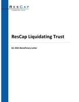 ResCap Liquidating Trust Announces Posting of Q1 2021 Financial Statements