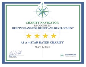 Helping Hand For Relief And Development earns Coveted 4-star Rating From Charity Navigator