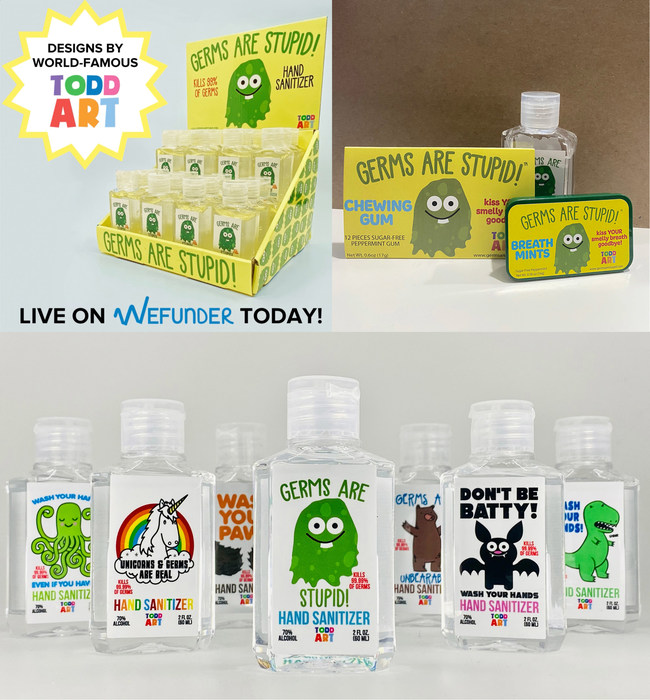 GERMS INC. announces crowdfunding raise for GERMS ARE STUPID line of consumer products.