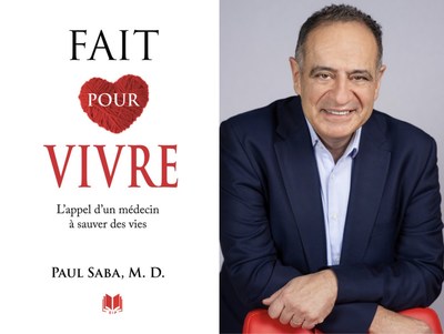 Dr Paul Saba et son livre Fait pour vivre (CNW Group/Dr Paul Saba)