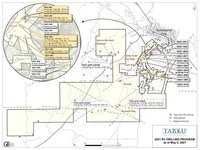 Figure 1 : Carte de localisation (Groupe CNW/Tarku Resources Ltd.)