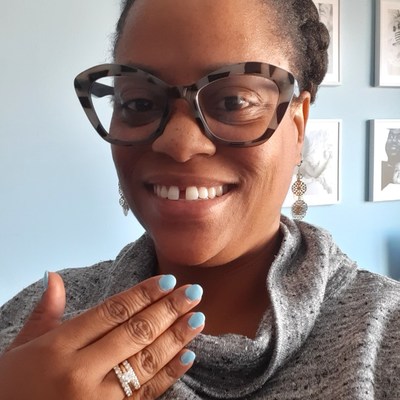 "The busy life of a working mom and wife can get quite overwhelming. But, my newly returned self-care routine of getting a manicure every two weeks has allowed me to escape and pause from my busy life for a moment of pampering. It also provides an outlet for self-expression - this time with sky blue nails!" - A CVN staff member shares a #SelfieForSelfCare.