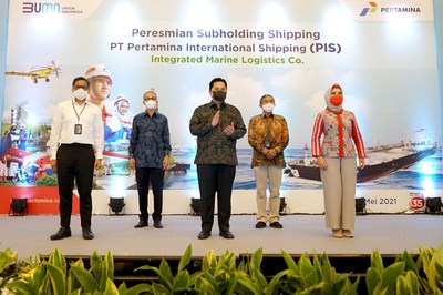 Minister of State-Owned Enterprises, Erick Thohir Announces PT Pertamina International Shipping as the Company’s First Subholding Shipping Company. (PRNewsfoto/PT Pertamina International Shipping)