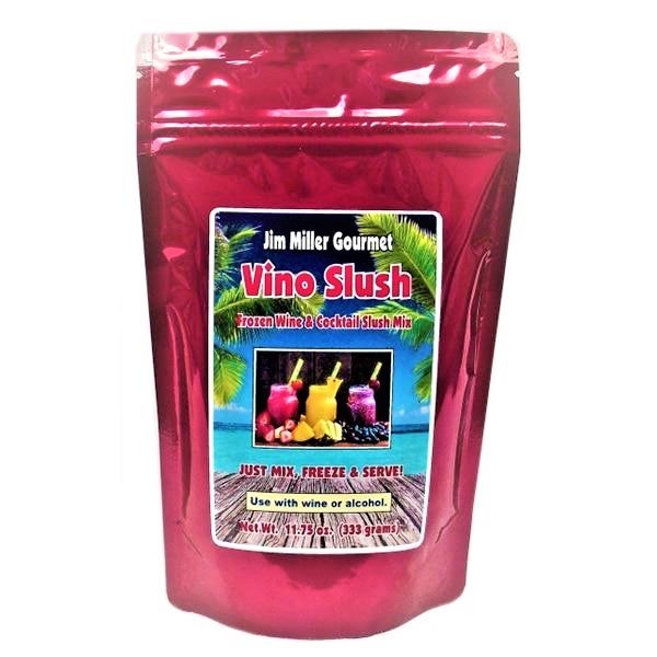 Vino Slush Wine Slush Mix - Works with any kind of wine. Also sold in bulk for frozen drink machines or packaging into your own pouches for private labeling.