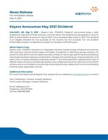 Keyera Announces May 2021 Dividend (CNW Group/Keyera Corp.)