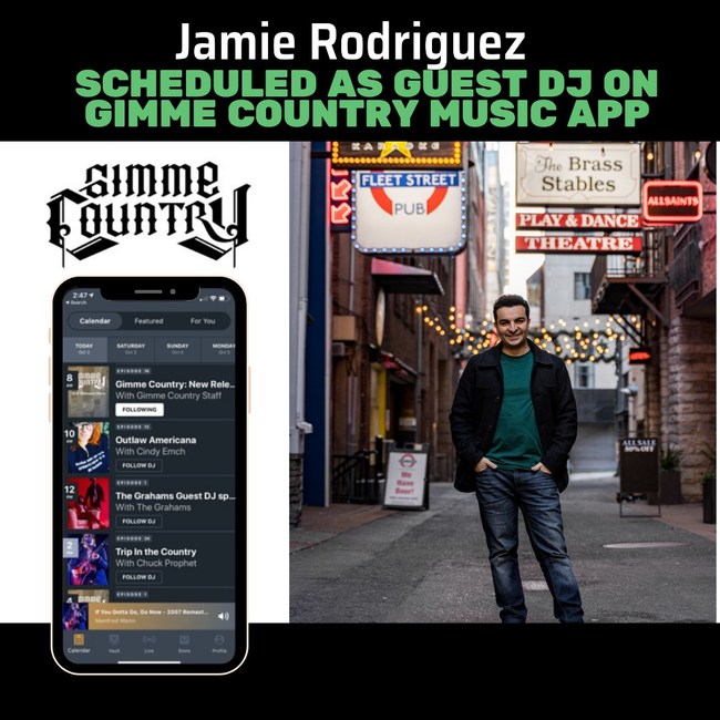 Jrodconcerts Podcast Host Scheduled to DJ on the Gimme Country Music App